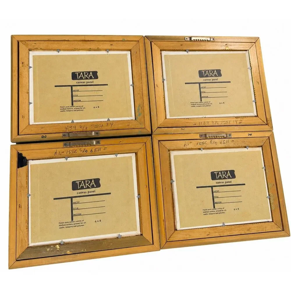 Set 4 Lionel Barrymore Gold Etch Prints Point Mugu Coastal Scenes Framed